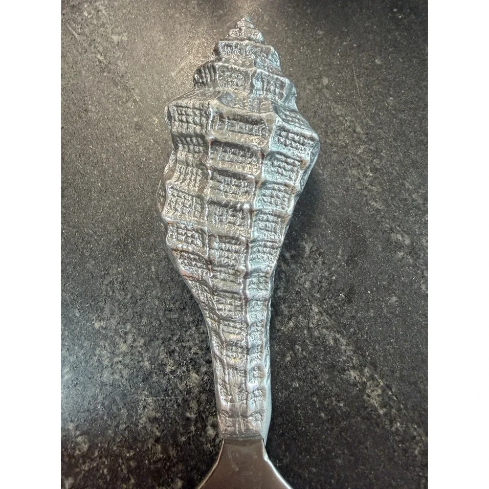 Arthur Court Seashell Conch Bottle Opener Aluminum Coastal‎ Beach Barware 6.75